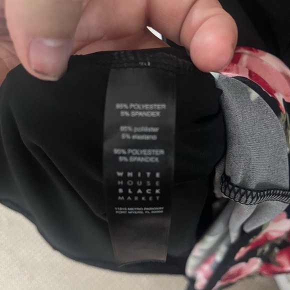 White House Black Market Pink and Red Sheath Dress 3/4 Sleeve - Picture 5 of 6